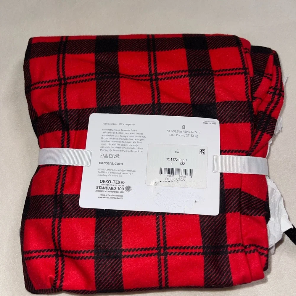 Carter's Red and Black‎ Plaid Kids Pajama Bottoms